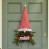 Upside Down Xmas Wreath Striped Tall Hat Faceless Doll Light