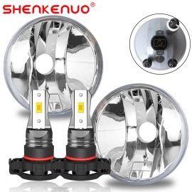 SHENKENUO Pair For 2007-13 GMC Sierra 1500 2007-14 2500HD 3500HD Bumper LED Fog Lights Kit