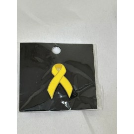Unbranded Yellow Awareness Ribbon Brooch Pins  Support Our Troops Patriotic