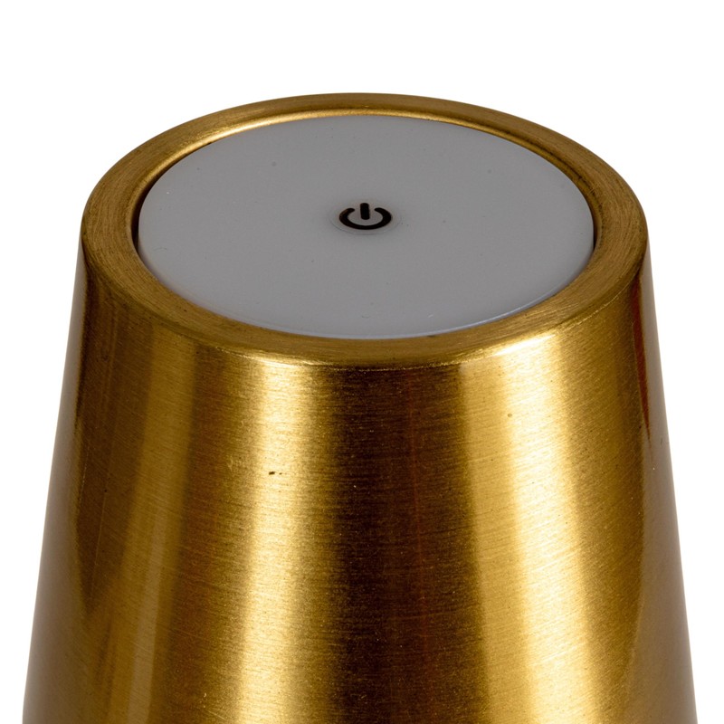 Bloomingville Metal LED Rechargeable Table Lamp with Touch Sensor, Brushed