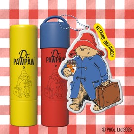 Dr.PAWPAW x Paddington Original & Strawberry Jam Lip Balm Duo (2 x 4g), With Paddington Keyring, Hydrating Lip Balms Set with Keyring, Nourishing, Soothing Makeup, Vegan Lip Care