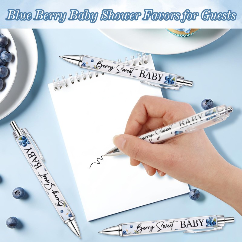 Diartpaint Blueberry Baby Shower Favors Ballpoint Pens Bulk 45pcs