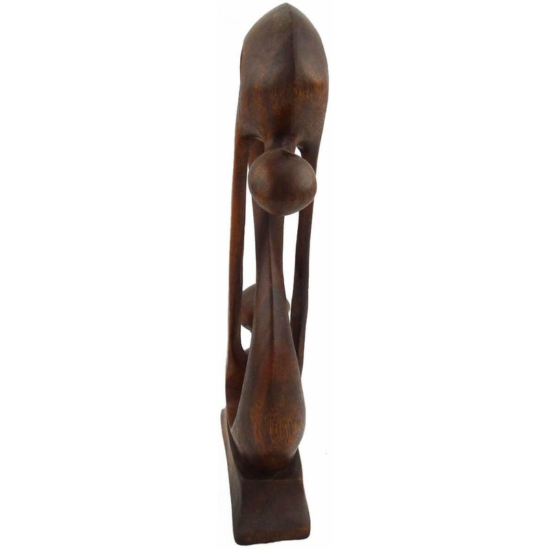 Abstract Wooden Sculpture Figure Statue Africa Asia Connected, 10cm