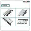 KOTARBAU Mortise Lock 72/34 PZ Counter Plate Galvanised Left/Right Tubular
