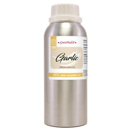 Garlic Essential Oil – 8 fl oz (237 ml) Aluminum Bottle w/Plug Cap – 100% Pure & Natural, Undiluted – GreenHealth