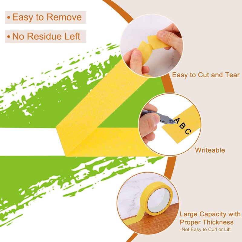 PATIKIL Masking Tape 0.2 Inch Wide, 4 Roll 22 Yard
