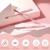3Pcs Pinceles para Uñas Acrílicas, Brochas Acrílicas Para Uñas, Cepillos
