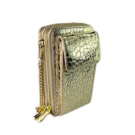 LOVESHE Women's Wallet RFID Blocking Bohemian style Credit Card Zip Around Phone Clutch Large Travel Purse Wristlet Clutch Wallet Zipper Wallet For Women, 23EY-Gold