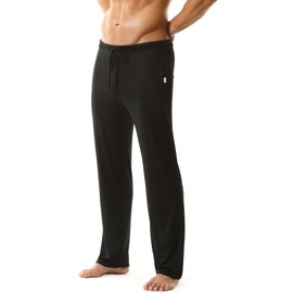 Men's Athletic Lounge Yoga Pants Thin Open Bottom Relaxed Loosen Fit Sexy Casual Jersey Sleep Pajamas Clothing