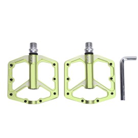 Bike Pedals, Non Slip Lightweight Mountain Bike Pedals, Aluminum Alloy Flat Platform Pedals with 3 Sealed Bearings, Hollow Road Bike Pedals, Mountain and Road Bike Flat Pedal