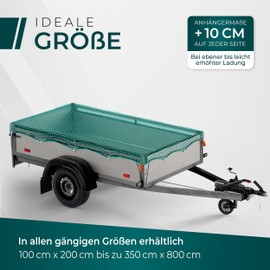 CargoVA® Intelligent Trailer Net 1.5 x 2.7 m – Hanging Net with Rubber Cord and Corner Marking for Perfect Load Securing