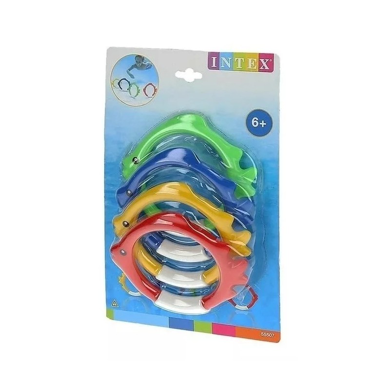 Intex | Aros Sumergibles | Juego Anillos Peces Bajo El