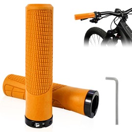 xiaoxiaozhijia Ergonomic Bicycle Grips, 22 mm Universal Bicycle Handles, Suitable for Mountain Bike, Road Bike, Folding Bike, City Bike, Scooter Bicycle Handlebar (Yellow)