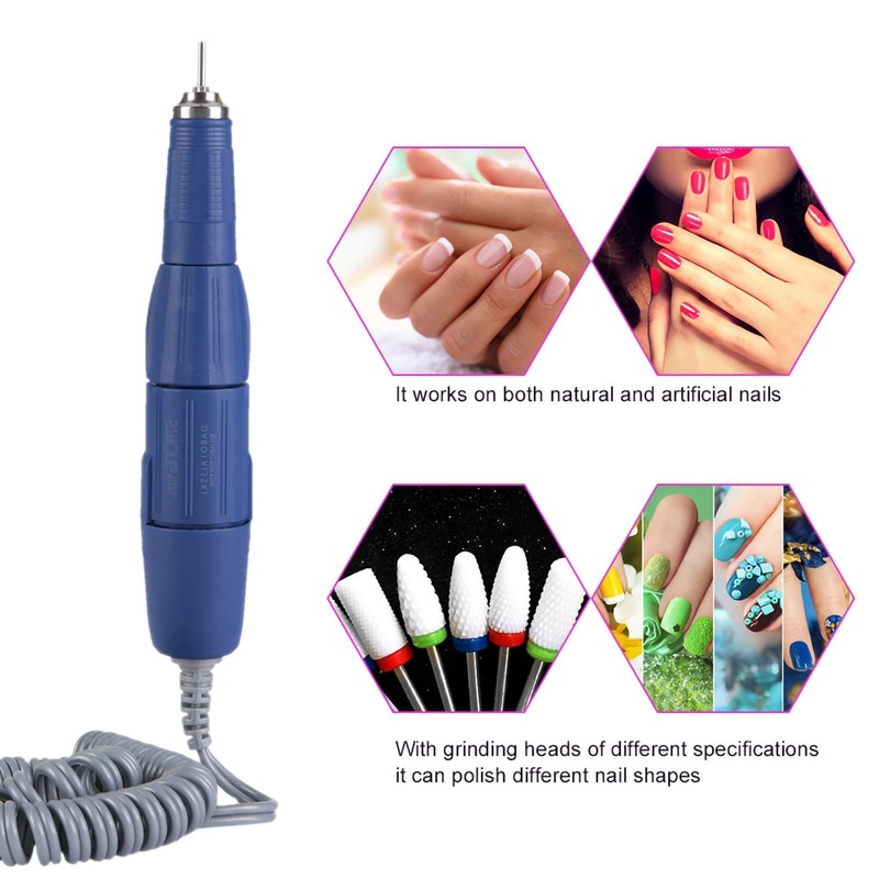 ZIZEV Taladro de Uñas Azul para Amoladora Máquina Dental Manicura,