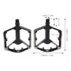 MEROCA Mountain Bike Pedals Aluminum Alloy Anti Slip Bicycle Pedals