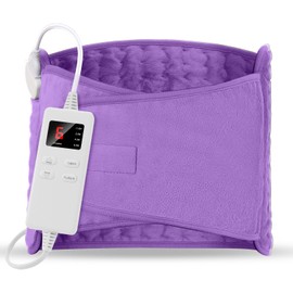 ZWOOS Heating Pad 120 x 30 cm, Electric Heat Blanket with Automatic Shut-Off and Overheating Protection, 6 Temperature Levels, 4 Timing Settings, for Neck, Shoulder, Back, Feet, Machine Washable