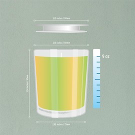 CandMak Candle Jars, 15 Pack 9 OZ Glass Empty Candle Vessels Containers Jars Bulk with Clear Lids for Making Candles (Luxury Iridescent)