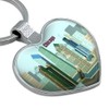 Chicago Hancock Building Willis Tower Cloud Gate Bean Keychain Heart