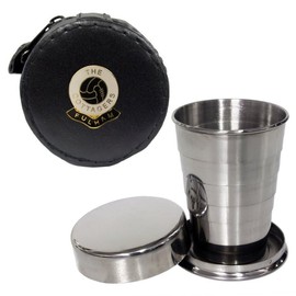 Knight 2oz Collapsible Drinking Cup with Leather Fulham Football Club Case