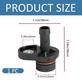 Vacuum Pump Valve Replacement, Brake Vacuum Pump Valve 1867424 1765939 CM5G2A451GA Compatible with Ford Transit Courier B-Max CB2 Focus MK2 MK3 MK6 CB8 Fiesta CCN Automotive Check Valve (Black)