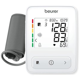 Beurer Auto 400 Upper Arm Blood Pressure Monitor, Universal Cuff for Standard to Large Arms, Accurate Blood Pressure Machine with Color Coded Results and Irregular Heartbeat Detection