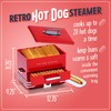 Nostalgia Extra Large Diner-Style Steamer 20 Hot Dogs and 6