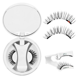 QUEWEL Magnetic Eyelashes Kit,Natural Look with Reusable Lashes with Applicator, No Glue Needed, Easy to Wear and Remove(NZH-CX Mag-F)