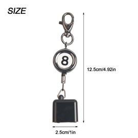 LAKE OF FIRE Billiard Chalk Holder，Pool Chalk Holder with Retractable Key Ring,Pool Table Accessories for Billiard Lovers