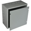 Hoffman ASE12X12X6 Pull Box, Screw Cover with Knockouts, Steel, 12" x 12" x 6", Gray
