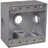 TayMac 4.5 x 4.5 In. 2-Gang Gray 2-in. Deep Weatherproof