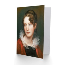 Artery8 Rembrandt Peale Portrait Of Rosalba Peale Fine Art Greeting Card Plus Envelope Blank Inside