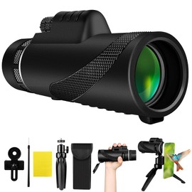 Monocular Telescope for Adults 40X60 Monoculars Telescope High Power with Smartphone Holder Tripod BAK4 Prisms FMC Lens Compact Waterproof HD Pocket telescope Scope Wildlife Bird Watching Hiking