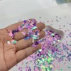 PrettyG 10 Grams/Pack - Pearl Iridescent Mixes Dinosaur Shape Glitter