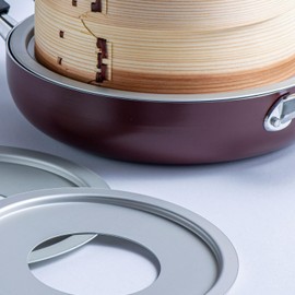 452045 Chinese Seiro Saucer, Steaming Plate (for 9.4 inches (24 cm), Stainless Steel