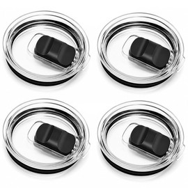 20 oz Tumbler Lids for Yeti, 4 Pack 20oz Magnetic Tumbler Lids, Spill Proof Replacement Slider Cup Lid for YETI 20oz Tumbler, 10oz & 24oz Mug Lowball, BPA Free