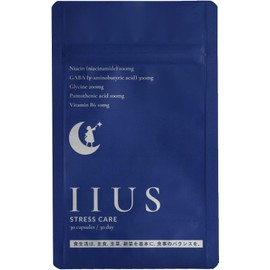  Uses clinic-grade raw materials, 300mg of GABA per tablet IIUS Stress Care Supplement GABA Glycine Niacinamide Pantothenic Acid 30 days supply