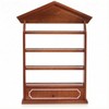 Vintage Wooden Spice Rack Village Style Display Shelf for 24