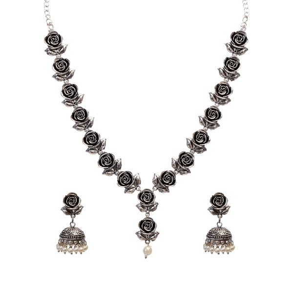 Efulgenz Oxidized Indian Jewelry Necklace Sets Indian Oxidized Jewelry Oxidized