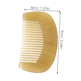 Healvian Natural Horn Massage Comb Portable Hair Tangle Remover Scalp Stimulator