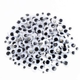 DECORA 8mm-20mm Round Wiggle Googly Eyes With Adhesive on Back Pack of 600