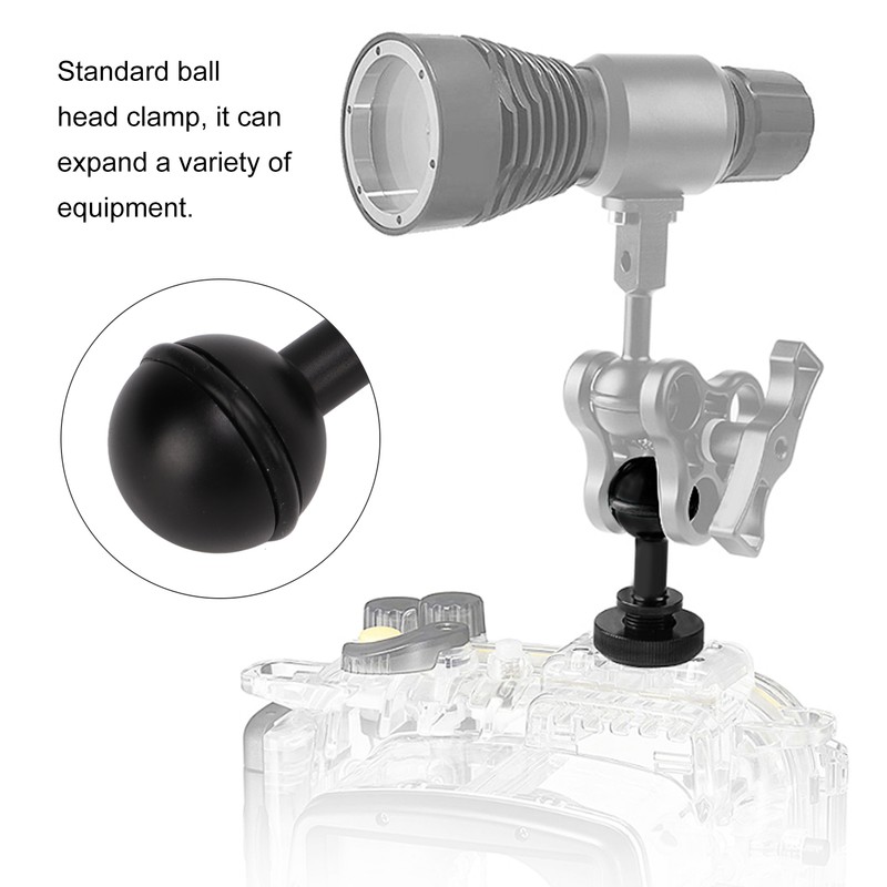 25mm Diving Ball Joint Arms Light Mount Holder Clips for