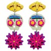 Aretes de Pan de Muerto Calavera de Dulce y Flores