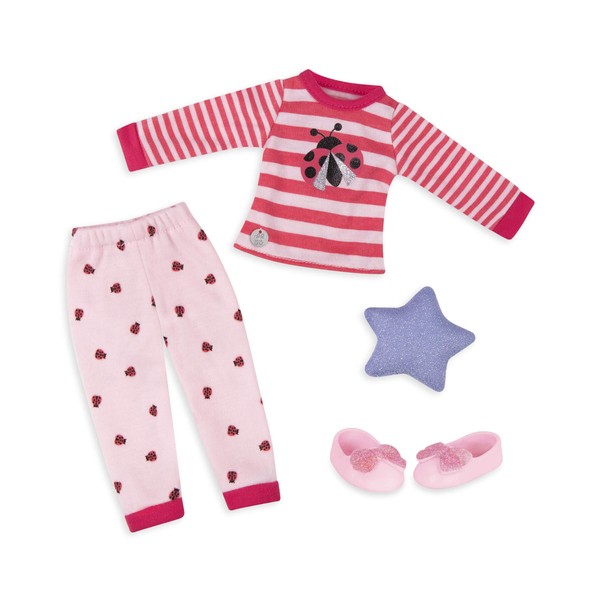 Glitter Girls by Battat - Ladybug Shimmer Pajama Top & Pant Regular Outfit - 14" Doll Clothes & Accessories Toys