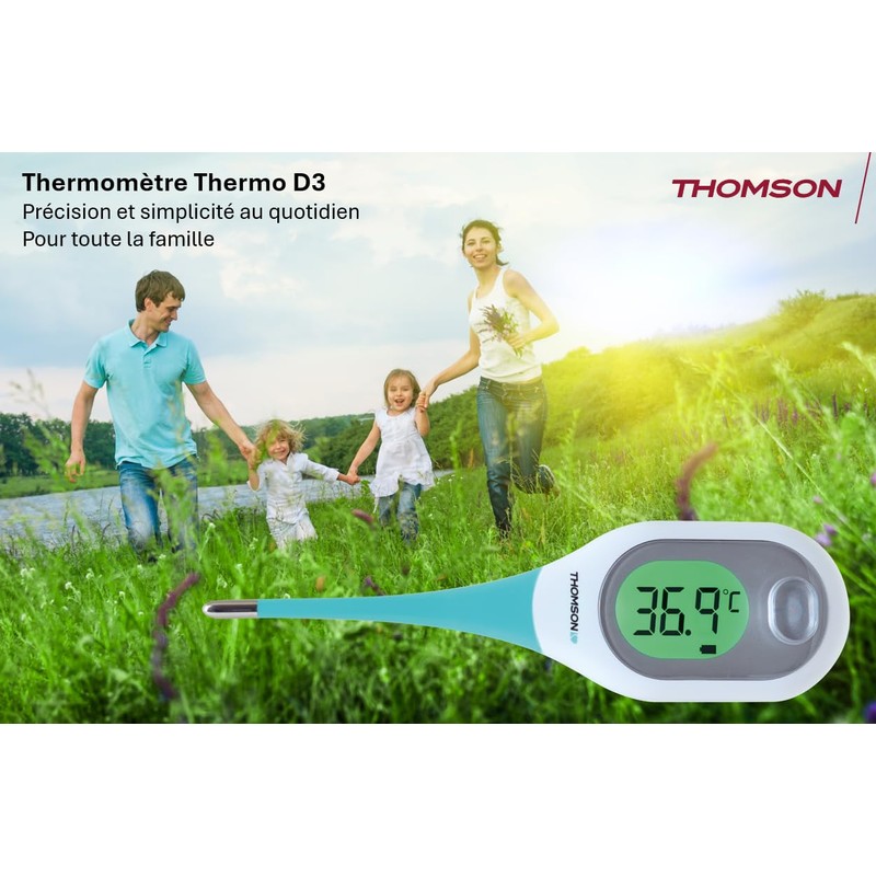 THOMSON Termometro digitale Thermo D3, febbre bambino adulto, misura rapida