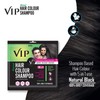 VIP HAIR COLOUR SHAMPOO, Black, 20ml, (Pack of 5)
