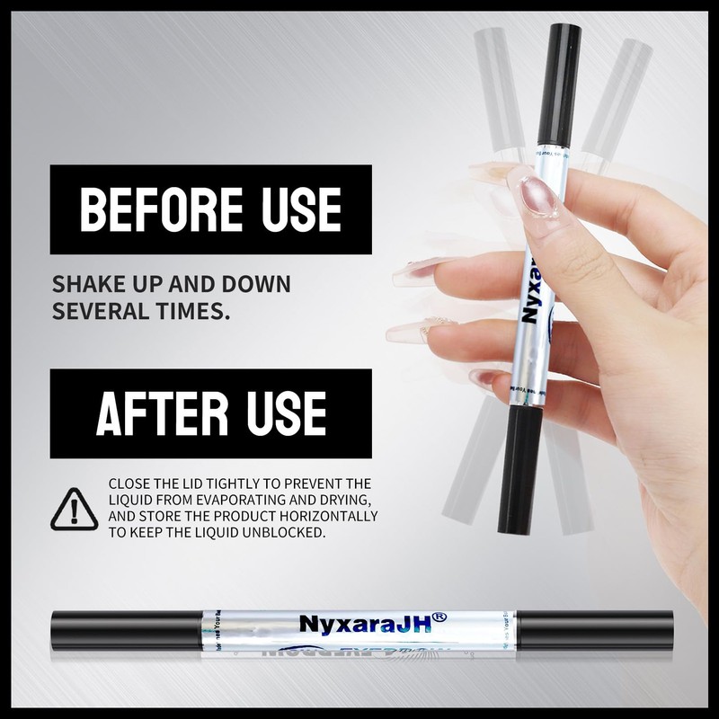 NyxaraJH 2-in-1 Eyebrow Pen, Dual Tip Precision Brow Liner with