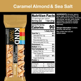 KIND THINS Caramel Almond & Sea Salt, Gluten Free, 100 Calories, 10 count