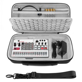 GEEKRIA Audio Interface Carrying Case, Compatible with Korg Volca Drum/Volca Keys/Volca Beats/Volca FM2 / Volca Sample 2 / Volca Bass, EVA Hard Shell Portable Travel Bag (Dark Gray)