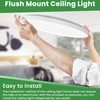 hepside 12Inch Flush Mount Light Fixture White, 28Watt, Dimmable &