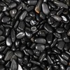 Ausluru 5lbs Black Natural River Rocks, High-Polished Pebbles for Plants